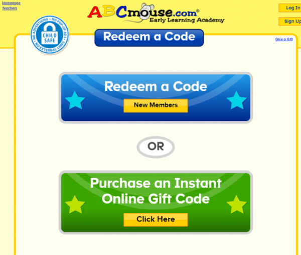 abcmouse code